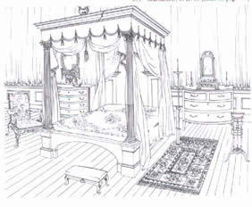 Black and White Four Poster Bed History